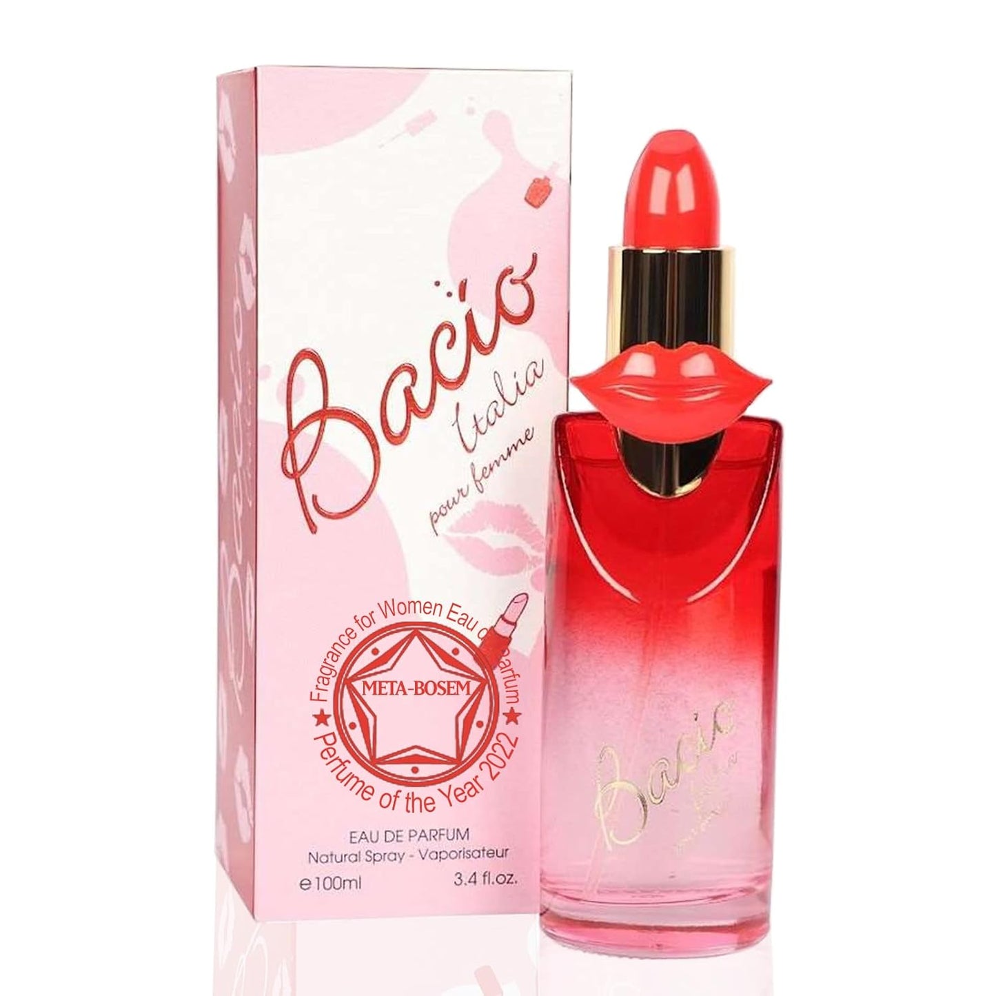 Bacio Italia Pour Femme Eau De Parfum Spray Perfume for Women - 3.4oz