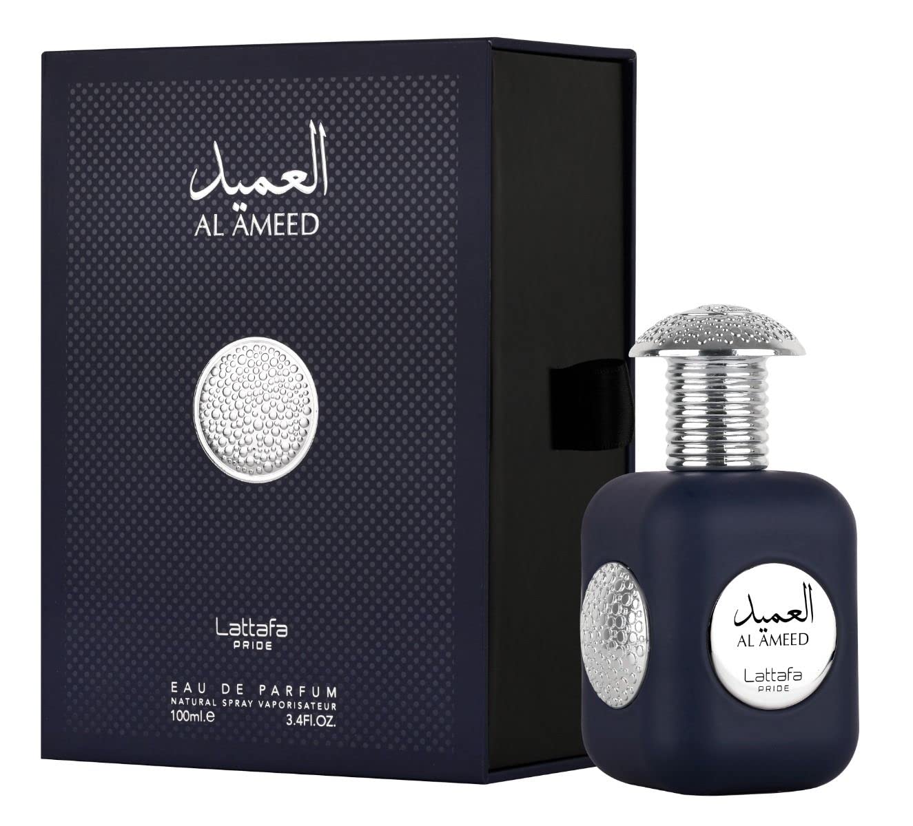 Lattafa Al Ameed Silver Eau De Parfum 3.4Fl oz Natural Spray Perfume