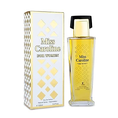 Miss Caroline Fragrance Eau De Parfum Spray Perfume for Women - 3.4oz