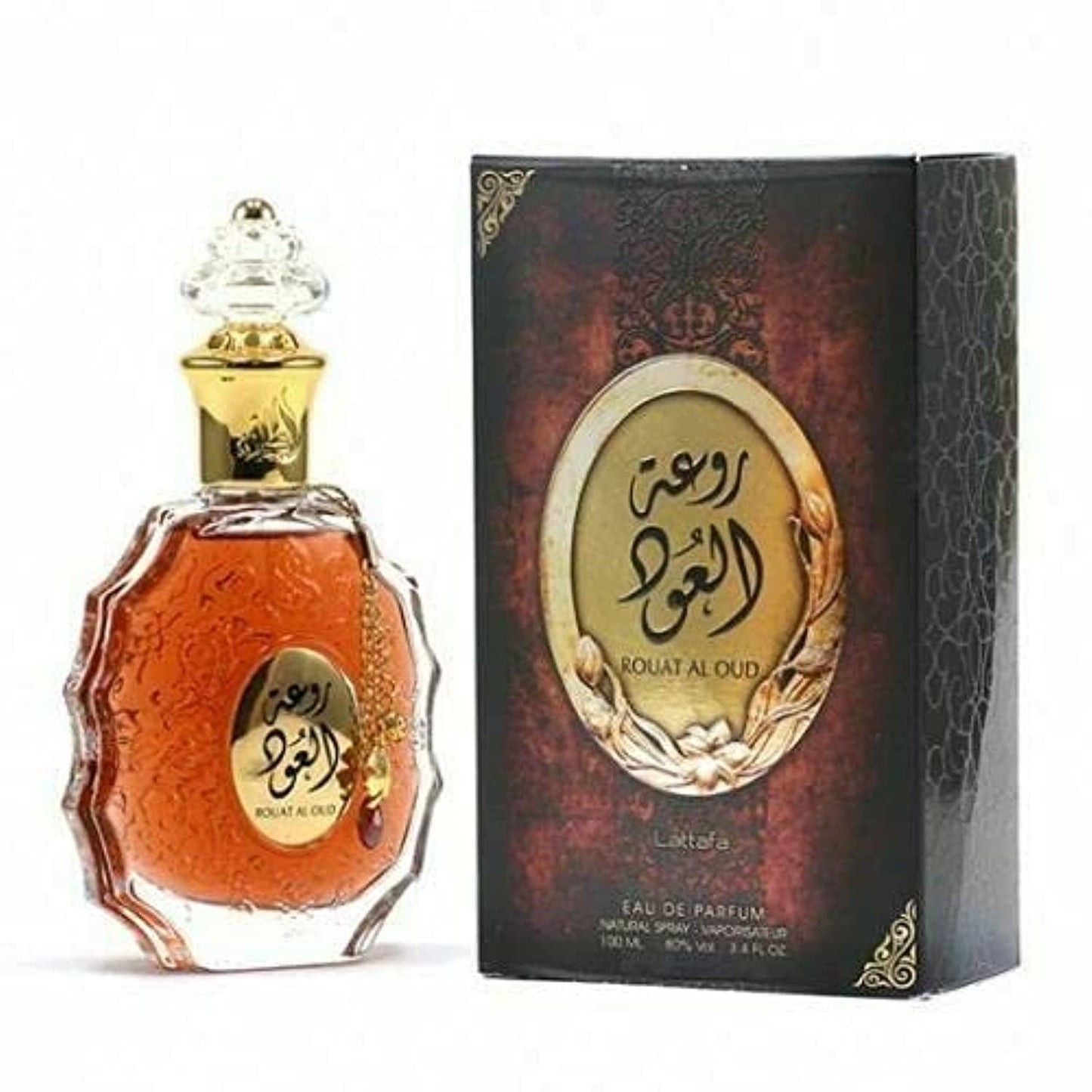 Lattafa Rouat Al Oud Eau De Parfum 3.4Fl oz Natural Spray Perfume