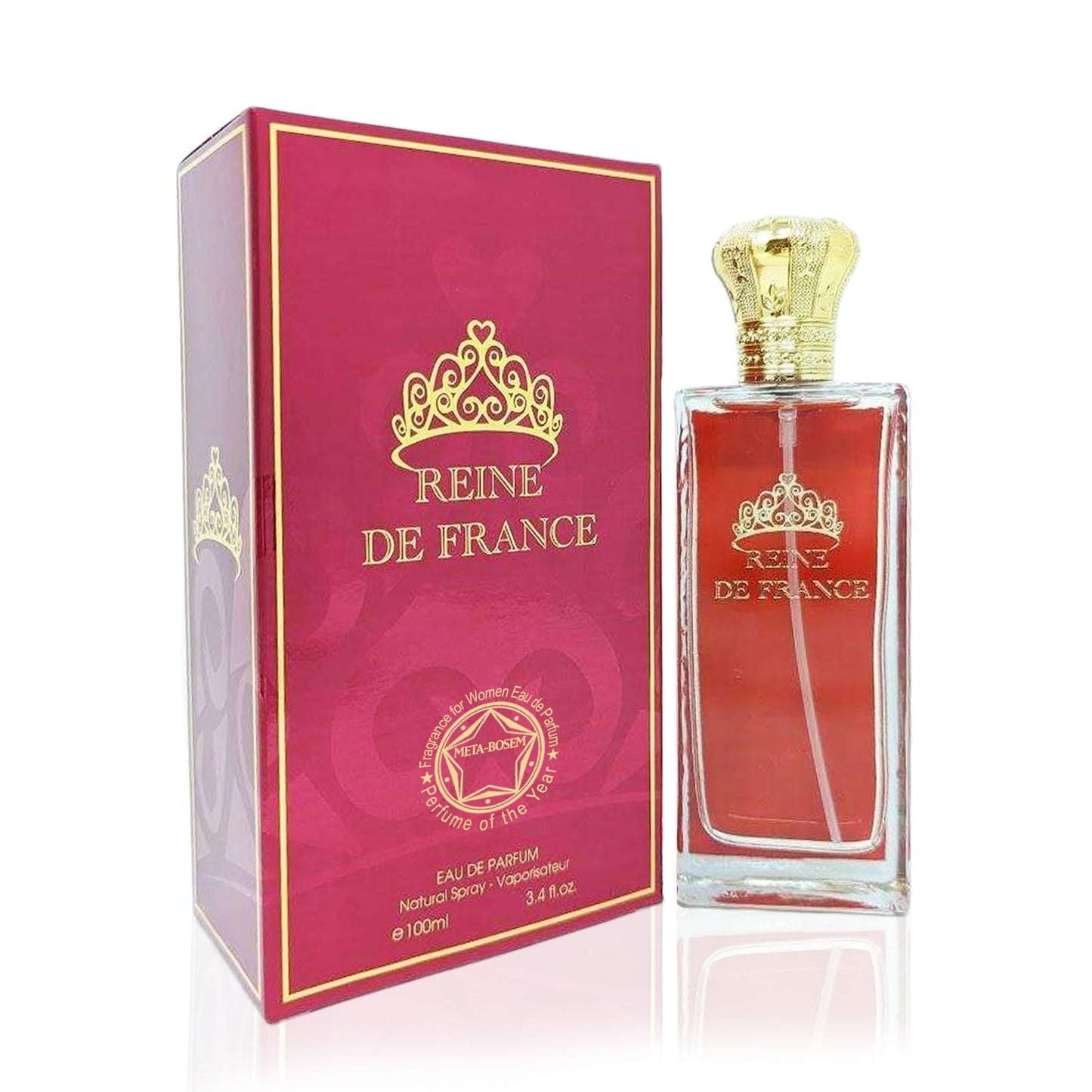 Reine De France Eau De Parfum Spray Perfume for Women - 3.4oz