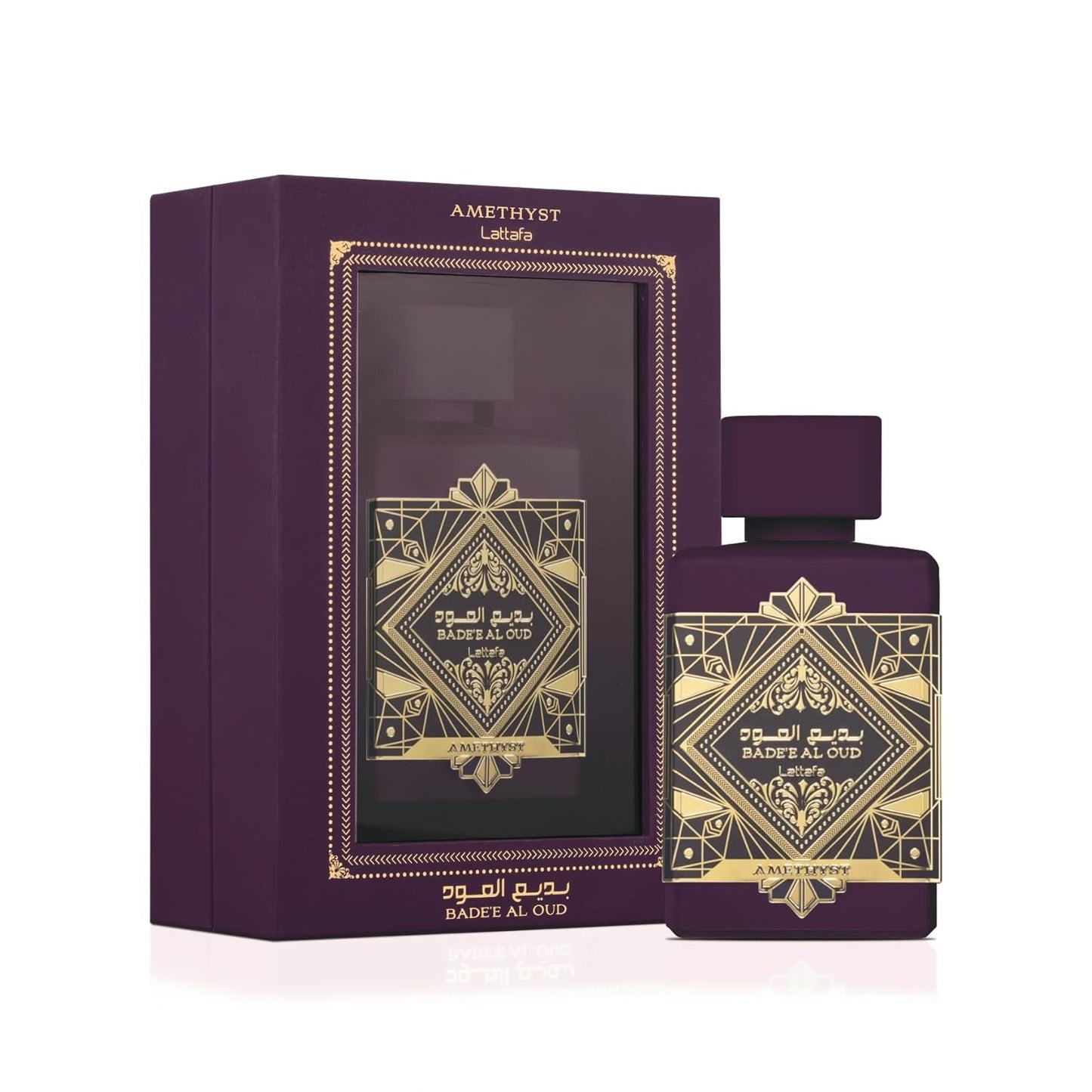 Lattafa Bade'e Al Oud Amethyst Eau De Parfum for Unisex- 3.4oz