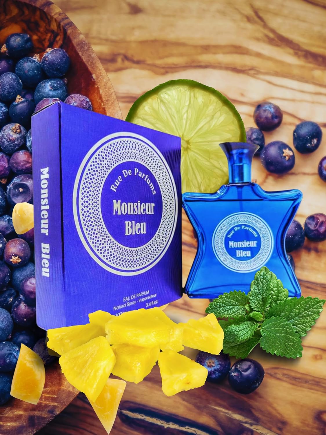 MONSIEUR BLEU POUR HOMME Eau De Parfum for Men - 3.4oz
