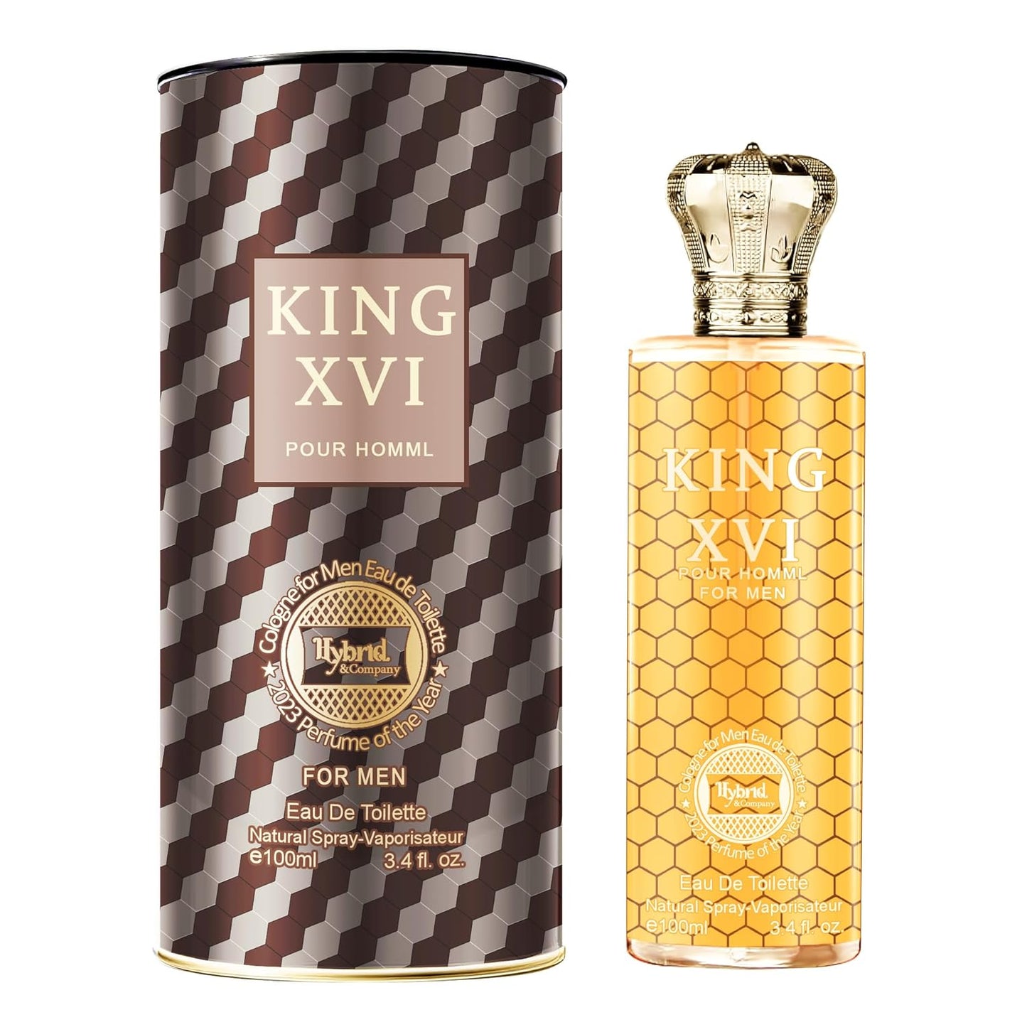 KING XVI Eau de Toilette Perfume For Men - 3.4oz