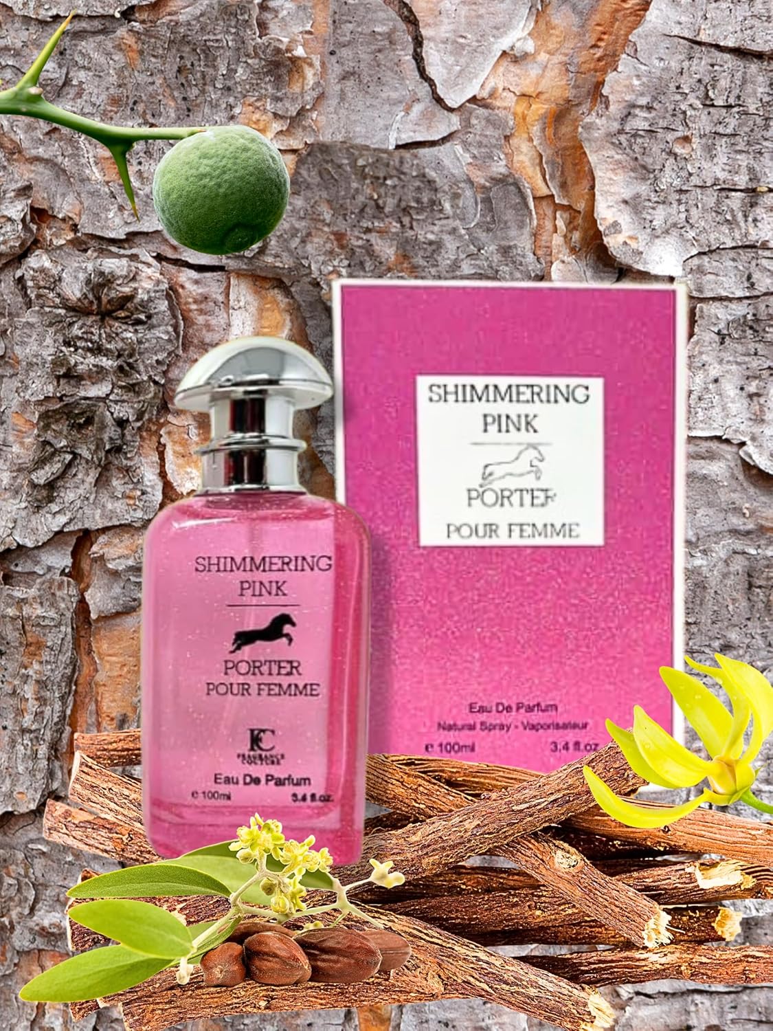 Shimmering Pink Porter Eau De Parfum Spray Perfume for Women - 3.4oz
