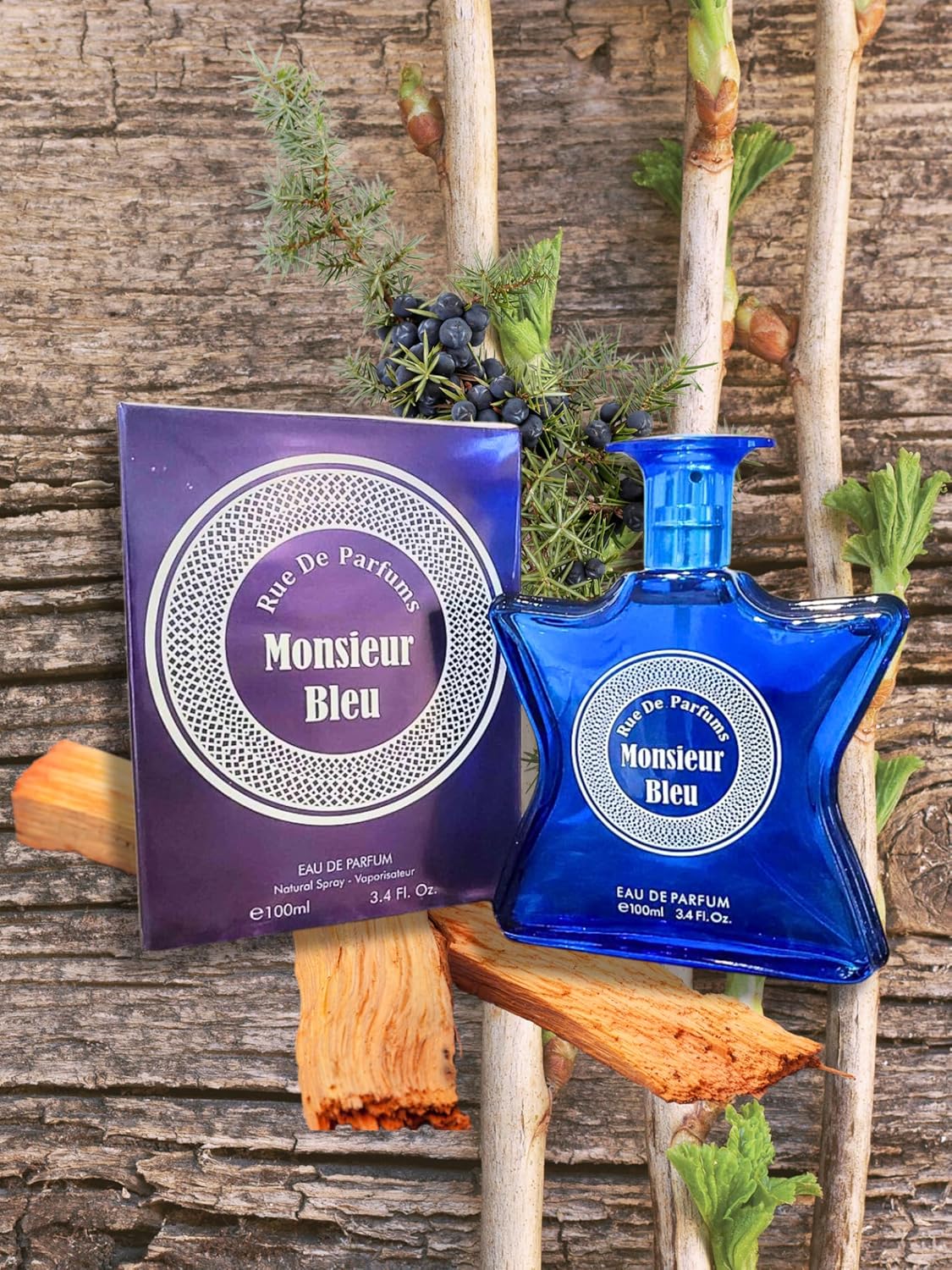 MONSIEUR BLEU POUR HOMME Eau De Parfum for Men - 3.4oz