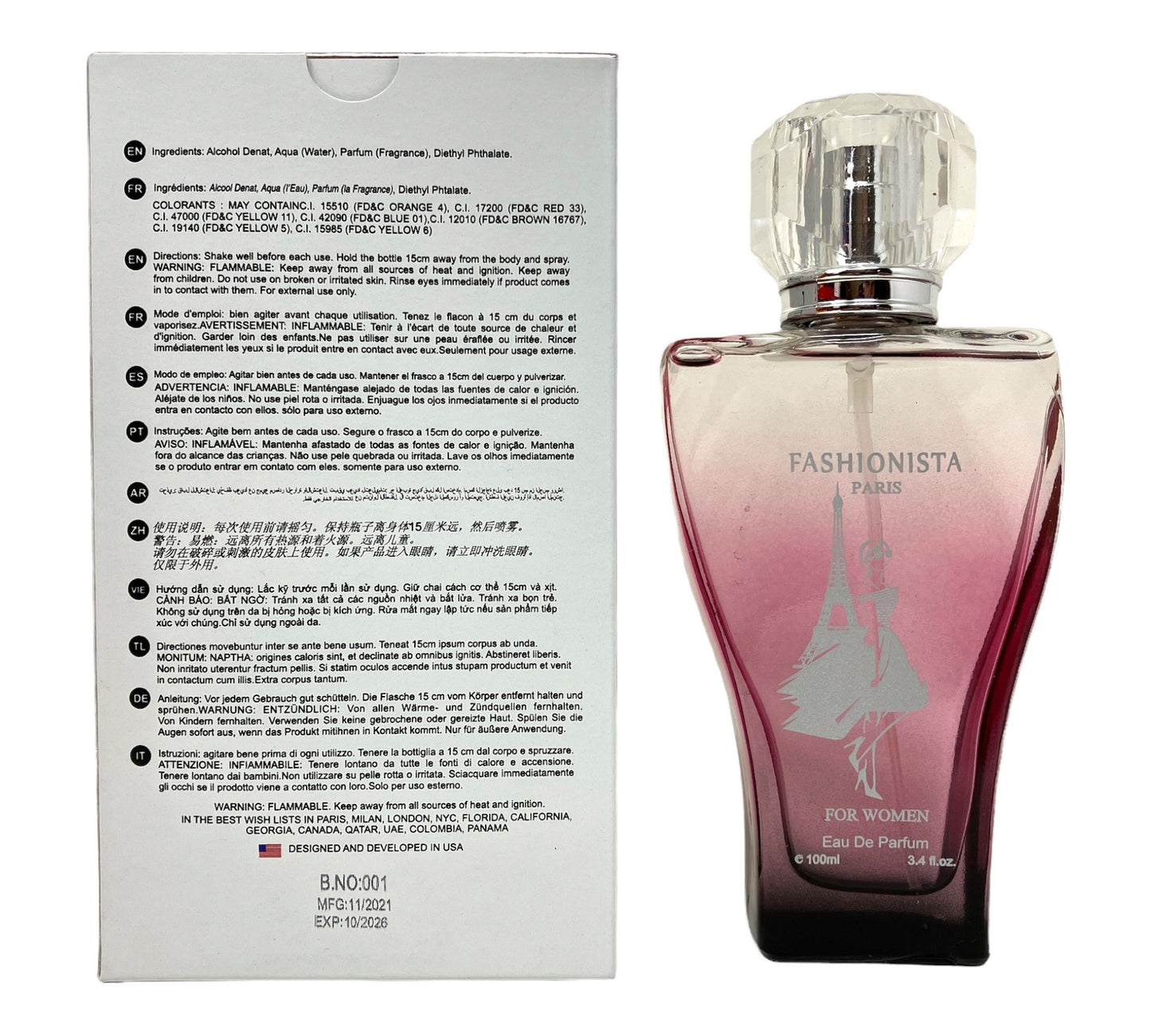 Fashionista Paris for Women - SPRAY 3.4 FL OZ EDP