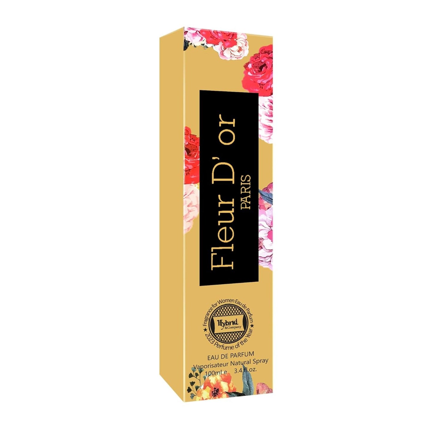 Fleur D'Or Eau De Parfum Natural Spray Vaporisateur for Women - 3.4 Fl Oz