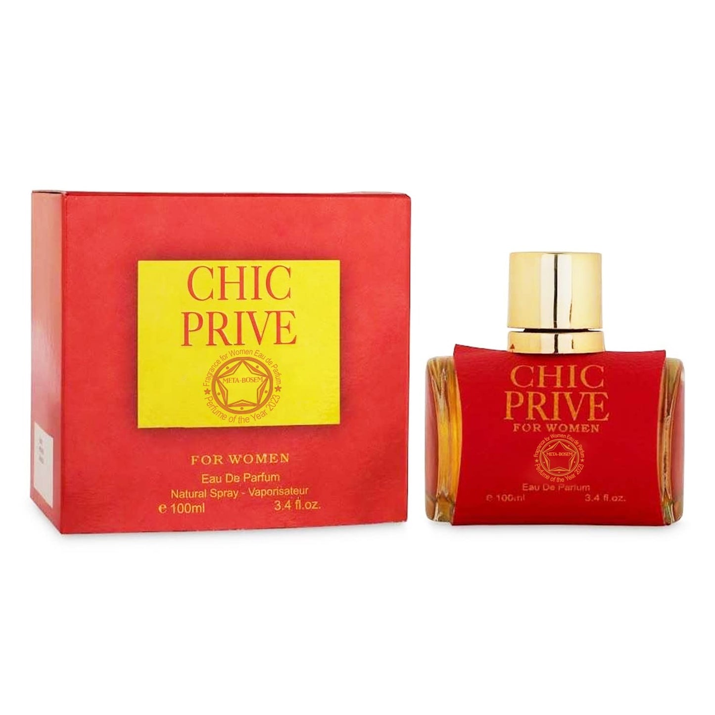 Chic Prive Eau de Parfum Natural Spray Perfume for Women - 3.4 Fluid Ounce/100Ml