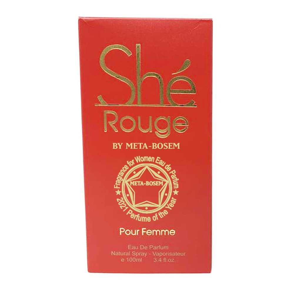 SHE ROUGE Eau De Parfum Spray Perfume for Women - 3.4oz/100ml