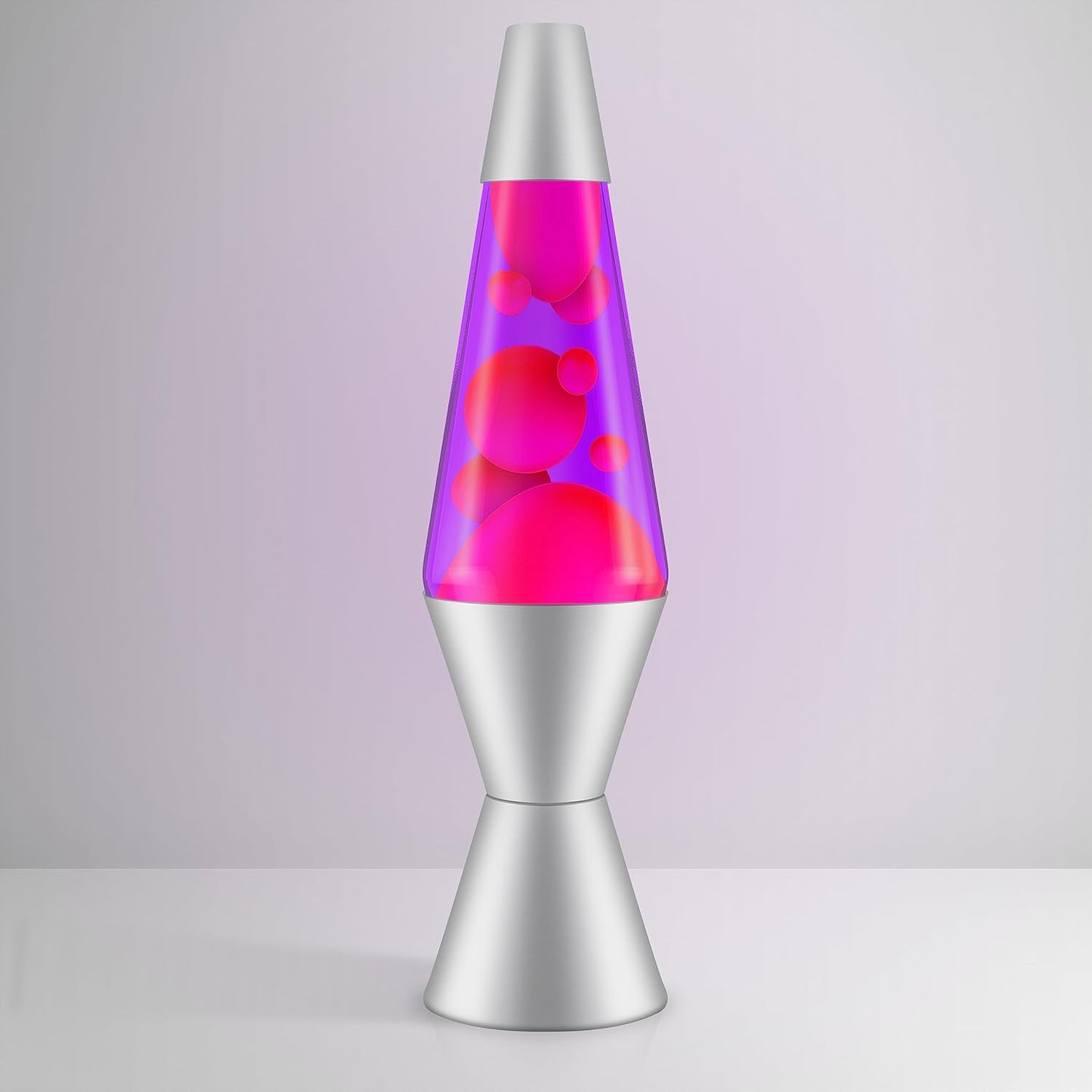 LAVA 2121 (Pink/Purple 14.5" Classic Motion (r) Lamp Silver)