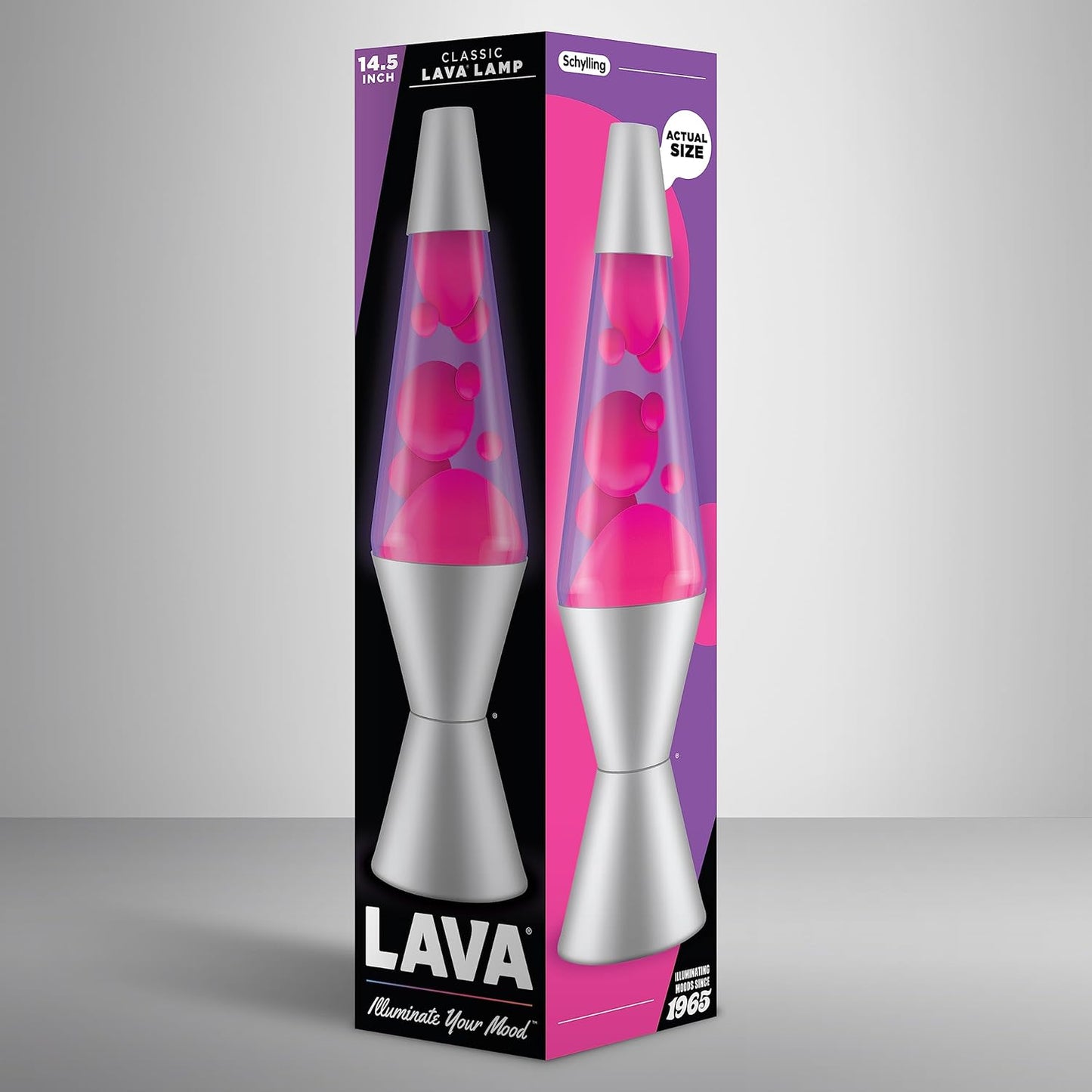 LAVA 2121 (Pink/Purple 14.5" Classic Motion (r) Lamp Silver)