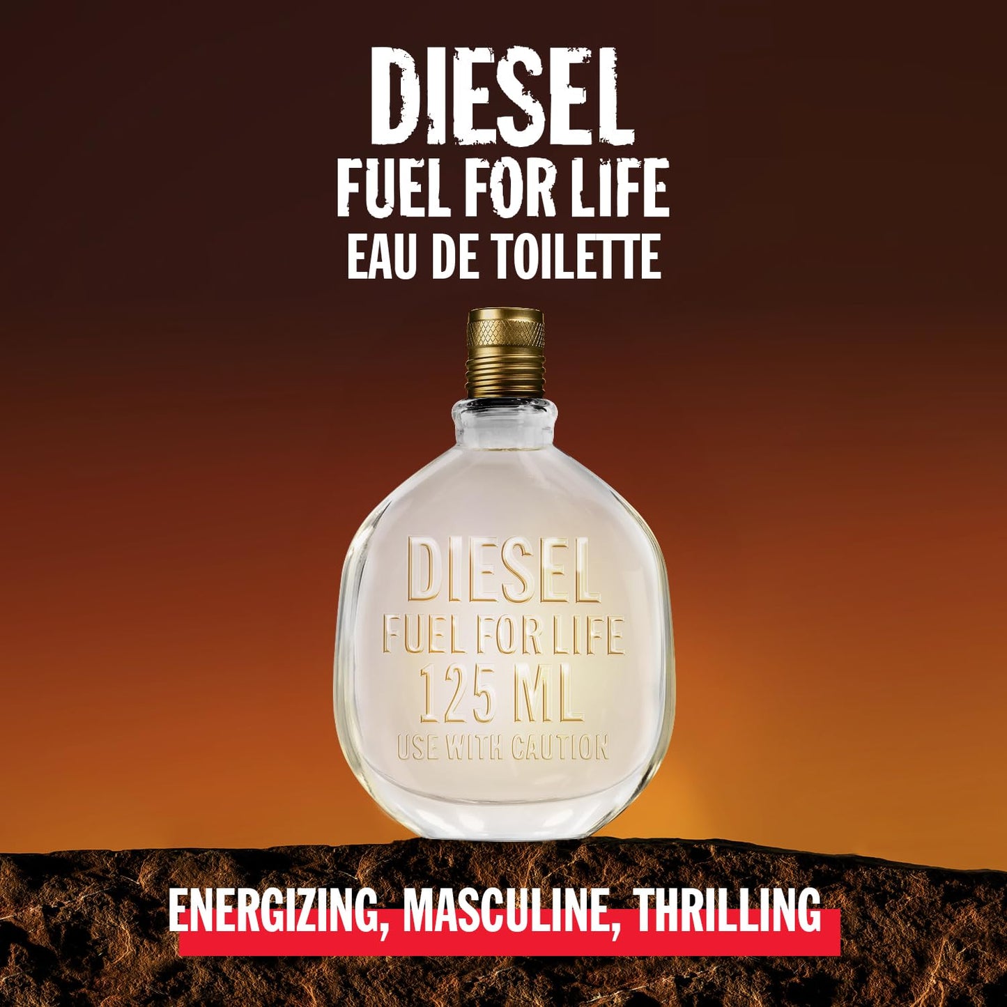 Diesel Fuel For Life, Eau de Toilette for Men, Woody and Ambery Scent With Notes of Anise & Lavender