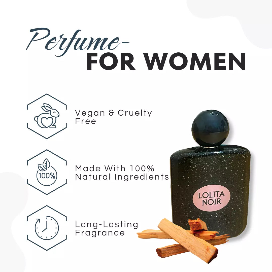 Lolita NOIR Eau De Parfum Spray Perfume for Women - 3.4oz