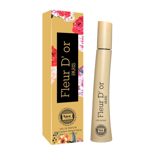 Fleur D'Or Eau De Parfum Natural Spray Vaporisateur for Women - 3.4 Fl Oz